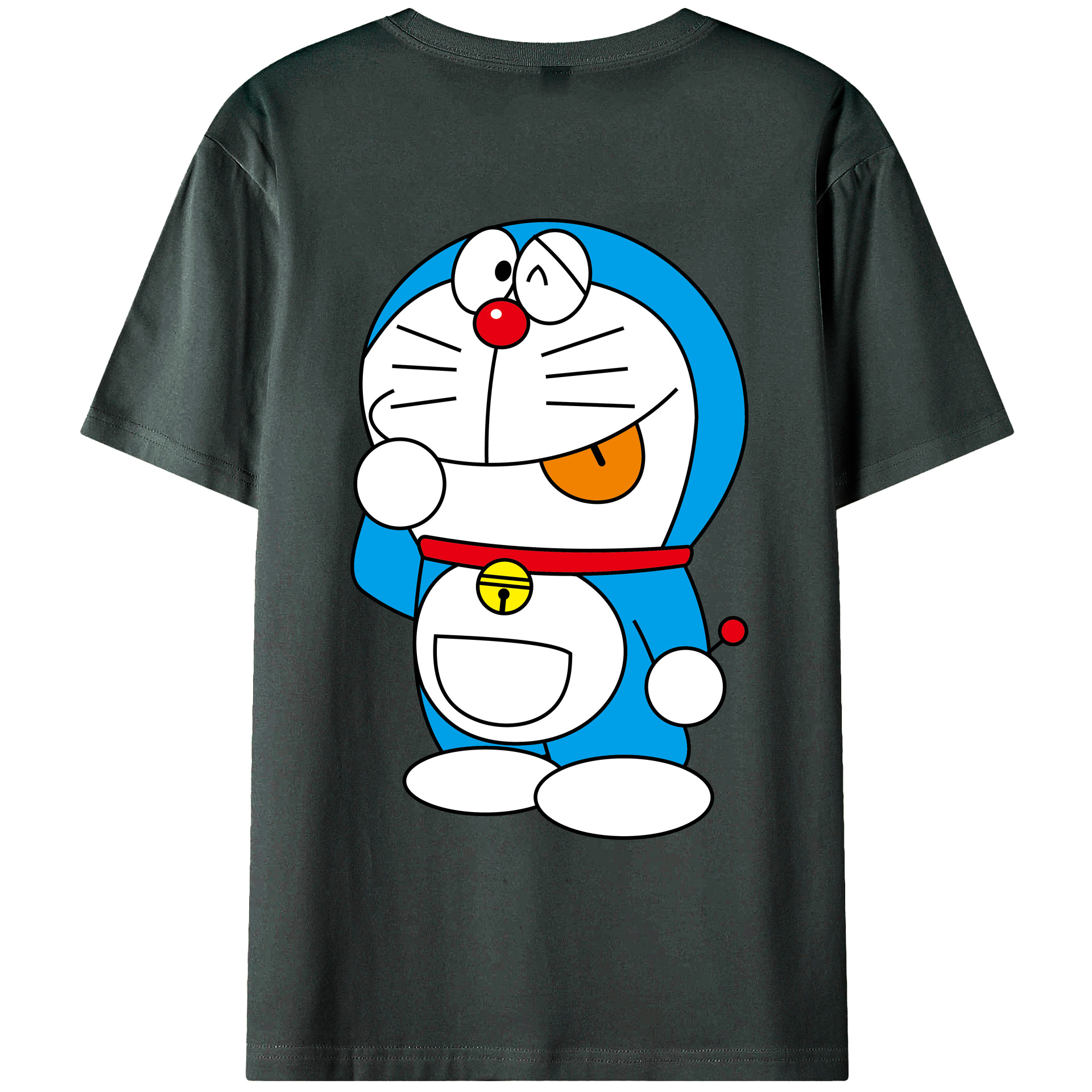（画像用） ドラえもん Doraemon 綿100％ メンズ半袖Tシャツ（バックプリント） 通気性
